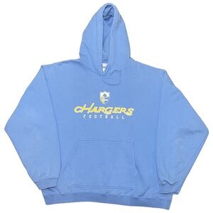 Vintage Reebok Y2K NFL Los Angeles Chargers Football Throwback Pullover Hoodie